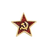 Soviet Hammer & Booches Pin Socialist Red Star Badge Communist Symbol Lapel For Coat Backpack Jewelry Red Star Pin Badge Hat