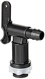 Merriway BH05557 Water Butt Rain Water Collection Barrel Tap with Nut, Black Plastic Push-Fit , White