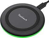yootech Wireless Charger, Fast Wireless Charging Pad for iPhone 16e/16 Plus/16 Pro Max/16/15/14/13/SE/12/11/X/8, for Galaxy S23/S22/S21/S10, for Air Pods 3 Pro 2 (No AC Adapter)