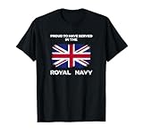 British Royal Navy T-shirt UK Flag Mens Proud Served Britain T-Shirt