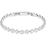 Swarovski Angelic bracelet, Round cut, White, Rhodium plated
