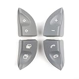 Steering Wheel Control Button Switch Cover ABS PC Replacement Interior Trim for Mercedes for Benz S-Class W220 1998-2005 and for CL-Class W215 1996-2006 Car Parts Accessory