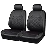 Front Car seat covers for VW Golf/Golf GTD/Golf GTE/Golf GTI/Golf R/Golf Variant, Non-slip Comfortable Seat Protector Easy Clean Easy Fit 2-piece Front Seat Cover,A Black