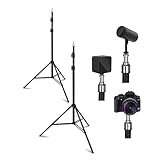 2 Pack VR Tripod Stand for Base Station HTC Vive Valve Index Rift Sensor Stand Aluminum Alloy VR Base Station Stand Accessories Base Station Mount (Black-2 Pack)