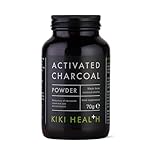 KIKI Health Activated Charcoal Powder | Teeth Whitening Made from Coconut Shells | Food Grade Detox Supplement | Natural Relief Flatulence Indigestion Body & Mind | Vegan & Gluten Free – 70g