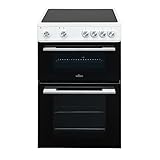 Willow WT60CCW 60cm Electric Cooker with Ceramic Hob, Twin Cavity, 31L Electric Grill, Freestanding - White