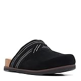 Clarks Women's Brynn Glide Clog, Black Leather, 6.5 UK
