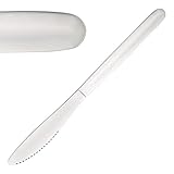 Olympia Kelso Stainless Steel Table Knives (Pack of 12), Silver, 215(L)mm, Dinner Knife Set, High Polished 18/0 Stainless Steel, Sleek Polished Design, Commercial & Home Use, C116