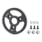 Runup Carbon Steel 54T 56T 58T Spur Gear Main Gear 32P 0.8M Gear for 1/10 Tra-xxas Slash Platinum Rustler Stampede 4x4 VXL 2WD Jato Rally E-REVO Summit T-Maxx (54T)