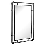 Stonebriar Wall Mirror, Metal, Black, 29.1" x 16.7"