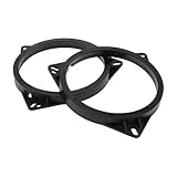 Partuto Speaker Spacer Ring Tweeter Speaker Spacer Adapter Car for Nissan Qashqai Front Rear Doors ABS Black Waterproof