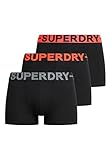 Superdry Men's Boxer Shorts Pack of 3, black/orange, M