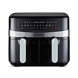 Tower T17088 Vortx 9L Dual Basket Air Fryer with Smart Finish, 2600W, Black