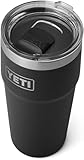 YETI Rambler Cup, Vacuum Insulated Stainless Steel Stackable Cup with Magslider Lid, Black, 20 oz (591 ml)
