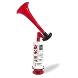 Air Horn Handheld, Airhorn Extremely Loud, Reusable Stadium Horn, Gas Horn for Safety Boat Car Sports Events (Red)