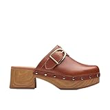 Clarks Women's, Sivanne Sun Clog, Tan Leather, 3.5 UK