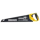 TOUGH MASTER Hand Saw 500mm, 7TPI Comfortable Non-Slip Handle, Pruning & Cutting Wood, Plastic, PVC Pipes, Razor Sharp Blade, Wood Saw with Ruler Markings
