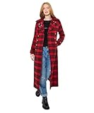 Joe Browns Female Classic Red Check Maxi Coat, Regular, Red, UK 14