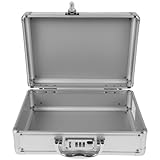 Ipetboom Aluminum Briefcase, Aluminum Alloy Tool Box Hard Case Multifunction Hard Storage Case Password Medicine Chest Metal Toolbox Cash Case Carrying Organizer