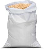 PRIMES DIY Strong Woven Rubble Builder PP Bags with liner, Builders Garden Waste Extra Large Bag Woven Sacks, Heavy Duty Polypropylene PP Rubble White Jumbo Sack (20 x 30 inches) - Pack 10