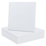 BENECREAT 10 Sheets White Corrugated Plastic Sheets, 30x30cm Blank Yard Signs Poster Board for Offices Outdoor Garden, 3mm Thick