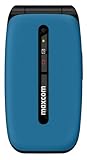 Maxcom - MM828 - Mobile Flip Phone - 4G VoLTE - Easy to Read 2.4" Screen - SOS Button - Phones for the Elderly - Long Battery Life - Dual SIM - Unlocked and SIM Free - USB-C - Blue