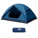 Voyager 2 Man Tent - Waterproof, Windproof, Quick Setup, Spacious 2-Person Camping Tent, Durable, Lightweight Outdoor Shelter, Ideal for Hiking, Backpacking, Camping - 225x135x110cm - Navy