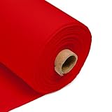 100% Cotton Fabric 60 Inch 150cm Wide 150GSM Material for Sewing, Dressmaking, Quilting, Curtain Linings, Pillowcases & Totes Fabric by The Half Metre by Discount Fabrics LTD(Red, 1m)