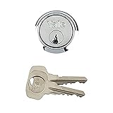 Yale P-X54KP-CH Replacement Rim Cylinder, Suitable For 38-57 mm Doors, High Security, 4 Keys Provided, Chrome Finish, Boxed