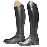 Women Men Equestrian Boots Retro Lace Up Leather Knight Boots Outdoor Riding Long Boots For Beginner(Black,9 UK)