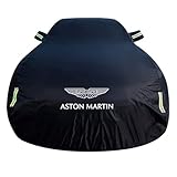 SCMDNOZ Car Cover for Aston Martin DB11 DB12 DB9 DBS DBX Rapide V12 V8 Vantage, Custom Full Car Cover Outdoor with Logo Emblem Sun Rain Snow Hail Protection, Car Accessories,Black
