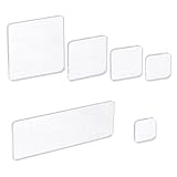Thinp Acrylic Blocks - 6pc Clear Stamping Display Set for DIY Scrapbooking