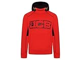 JCB Horton Hoodie Mens Hooded Sweatshirt (Medium, Red)