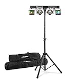 Beamz Partybar2 LED Disco Light Kit with Soft Case - Sound Activated RGB Light Bar, DJ Lights Set for Parties, Stage and Rave Lighting, Disco Light, Disco Lights Sound Activated, DJ Light