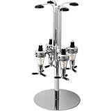 bar@drinkstuff Rotary 4 Bottle Stand Rotating Drinks Dispenser, Optics Dispenser for Spirits