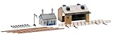 Hornby R8230 OO Gauge Building Extension Pack 4, Model Train Accessories for Adding Scenery & Buildings to 00 Gauge Model Railway, Includes: Railway Cottage, Goods Shed & Trackside Fencing 1:76 Scale