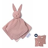 doomoo Baby Comforter You&Me, Reversible with 2 Different Characters, Baby comforters Newborn, Ultra Soft Organic Cotton, Oeko Tex Certified - Baby Gifts Idea, Pink