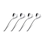 Alessi A di AMMI01CUS4 Set Composed of Four Ice Cream Spoons in 18/10 Stainless Steel, Silver, 17 x 19 x 10 cm