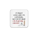 The Victorian Printing Co - In My Head I'm Playing Cricket - Single Coaster