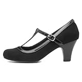 Lilley Vicky Womens Black Faux Suede Court Shoe - Size 5 UK - Black