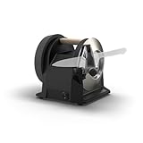 Tormek T-1 Kitchen Knife Sharpener in Carbon Black (UK Version) with Patented Angle Guide - State-of-The-Art Blade Sharpening for European&Japanese Style Kitchen Knives - Tailored for Home Cooks