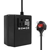 200W Voltage Converter Step Down Power Transformer, 220v/240v to 110v/120v UK Plug, Intelligent Adapter Travel Power Adapter for WIFI, Power Bank, POS Machine