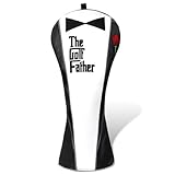 Golf Club Head covers for Driver 460CC DR #1 Elastic Closure Black PU Leather The Golf Father Gift