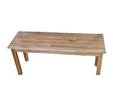 Kemtpase Oak Solid Wood Bench 100cm Long Dining Stool for Kitchen Living Room Durable and Stable Wooden Dining Bench Seat (Height: 45cm, Width: 100cm, Depth: 32cm) (Natural)