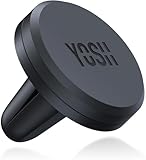 YOSH Car Phone Holder, Magnetic Phone Holder with Strong Upgraded Magnets, Super Stable Air Vent Cradle Compatible with iPhone & Samsung Includes Metal Plates, Car Accessories