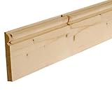 7" Torus Pine Wood Ogee Timber Skirting Board - 1 Meter Length