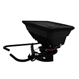 ATV Mounted Spreader Quad Broadcaster 43.5L Hopper Capacity 12V 560RPM Tow Behind Suitable For Fertiliser Seeds Sand Salt Adjustable Spread Covers 16,000 SQ Feet Deflector & Rain Cover Included