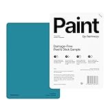 Hemway - Peel & Stick Sample for Our Premium Chalk Paint - Persian Turquoise | A5 Damage-Free, Accurate Colour Swatch | Easily Test Our Chalky Matt Shabby Chic Finishes for Interior Furniture & Walls