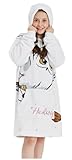 Harry Potter Kids Oversized Blanket Hoodie White Fluffy Fleece Pullover (Harry Potter - Owl, One Size)
