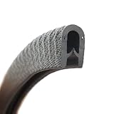 The Metal House Standard black rubber car edge protective trim 14mm x 8.5mm FITS 1mm - 3mm